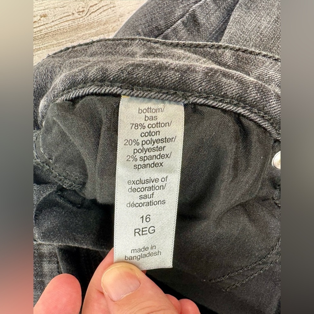 Women's M Jeans by Maurices mid-rise bootcut black jeans size 16R - Picture 5 of 11
